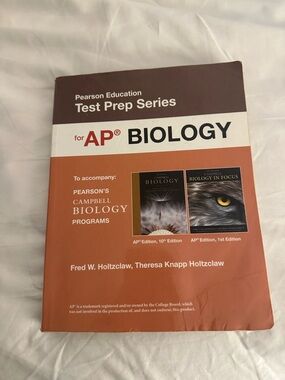 Pearson Test Prep Series for AP Biology - Orange & Brown Cover